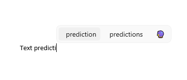 Text prediction in Outlook activated in Windows 11.
