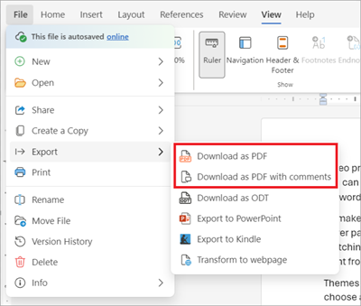 Export Word_doc to_PDF file.