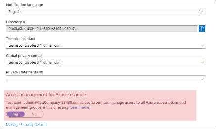 Elevate permissions in Azure