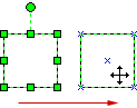 Moving a shape by dragging it