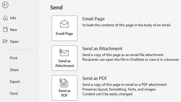 Screenshot of Send as Attachment and Send as PDF buttons.