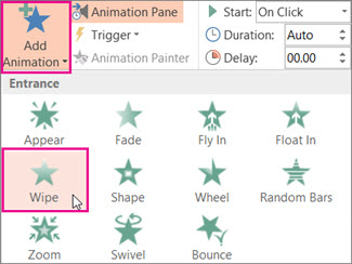 Apply multiple animation effects to one object - Microsoft Support