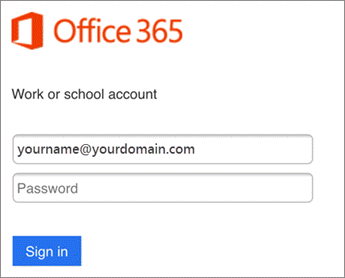 Enter O365 password