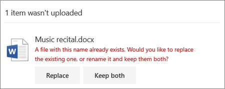 'File name already exists' error in OneDrive web UI
