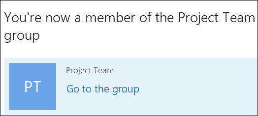 Join a group in Outlook