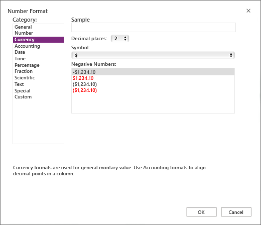 Format Numbers In Excel For The Web Microsoft Support