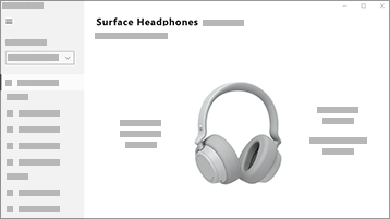 Screenshot of Surface Audio app with Surface Headphones