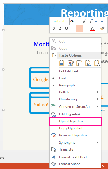 Open A Hyperlink PowerPoint