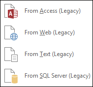 Get External Data Legacy Wizards