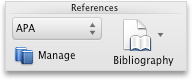 Document Elements tab, References group