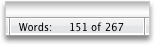Status bar word count