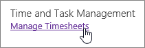 Manage Timesheets