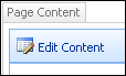 Edit Content command on opened page