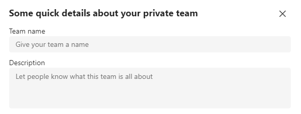private team