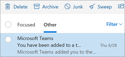 Archiving messages in Outlook on the web