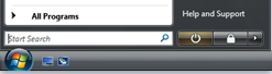 Windows Vista Start button and Search box