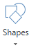 The Insert Shapes button in Office for the web