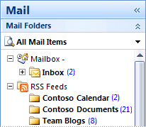 rss feeds in outlook