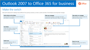Thumbnail for guide for switching from Outlook 2007 to Office 365