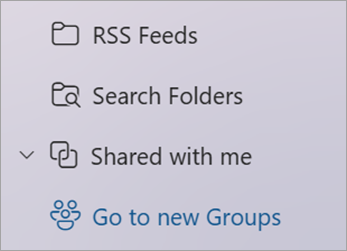 From your folder list, select Go to new Groups, or Go to Groups