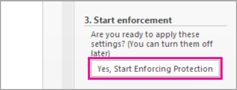 Start enforcement