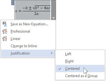 Equation content control