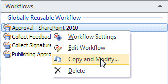 Copy and Modify a Workflow