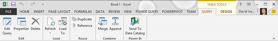 Power Query - Query Ribbon