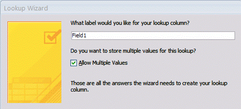 from the lookup wizard, selecting the multi-value lookup option