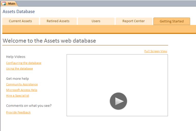 Assets Web Database