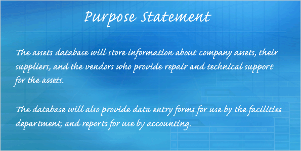 A sample purpose statement