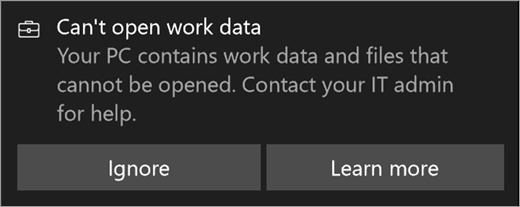 Can't open work data