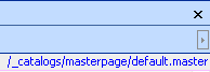 Path showing master page attached to the current page