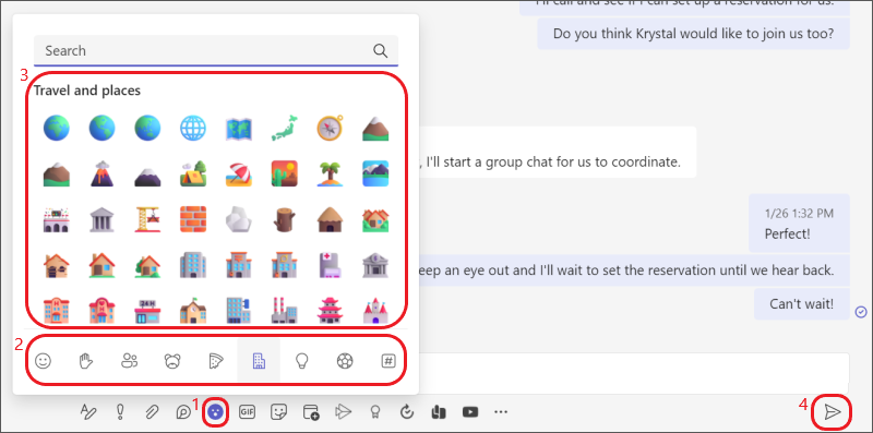 Send an emoji, GIF, or sticker in Teams - Microsoft Support