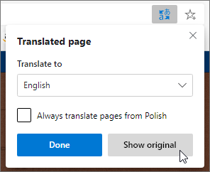 nevel Drank Schrikken Use Microsoft Translator in Microsoft Edge browser - Microsoft Support