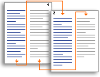 Text flowing in parallel columns