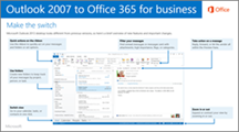 Thumbnail for guide for switching from Outlook 2007 to Office 365