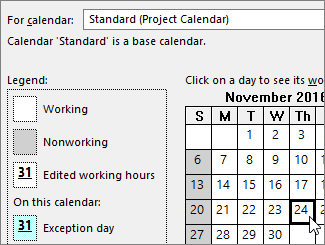 Add A Holiday To The Project Calendar