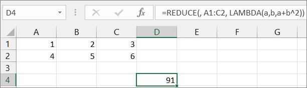 First REDUCE function example1