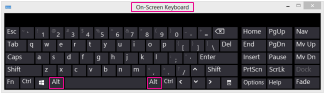 Windows 8 On-Screen Keyboard with Alt keys