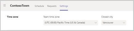 Set the time zone in Shifts for Microsoft Teams