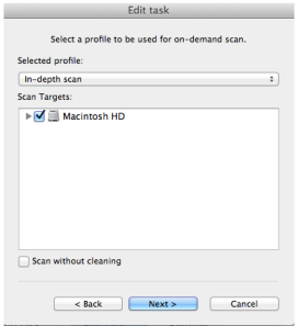 Select drivers under Scan Targets