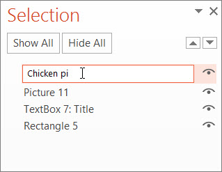 Change the default object name