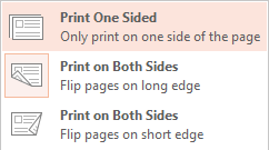 Some printers can print on either one side of a sheet of paper or both sides.
