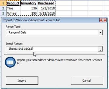 Import to SharePoint list