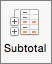 On the Data tab, select Subtotal