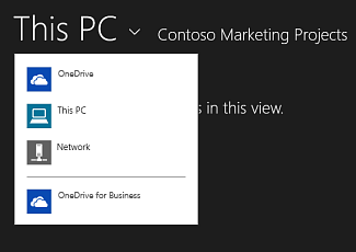 Select OneDrive for Business from another app