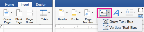 Word For Mac Insert Text Box