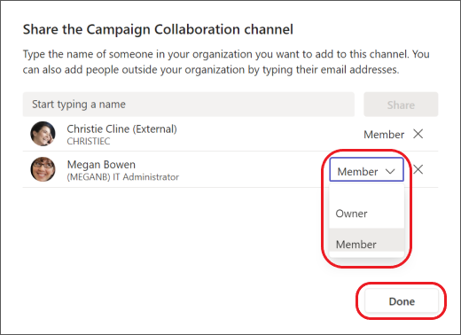 Teams - make someone a shared channel owner