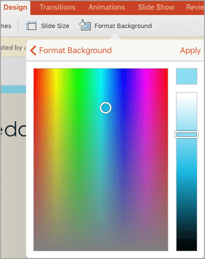 Change The Theme And Background Color Of Your Slides Microsoft Support